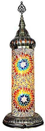 GDLight Türkisch Mosaik Tischlampen Nachttischlampe Moroccon Handgemachte Mittelmeer Romantisches Nachtlicht Wohnzimmer Schlafzimmer Cafe Bar,A