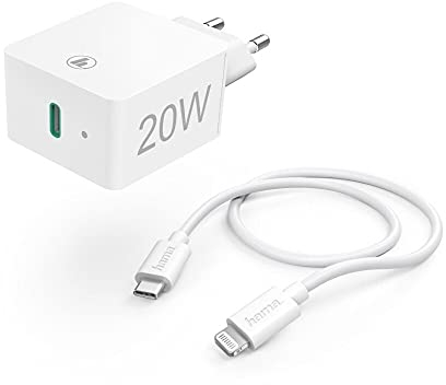 Hama Ladeset Lightning, Power Delivery (PD), 20 W, weiß