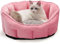 Linghe Lit pour Chats d'Intérieur - Grotte Douce pour Animaux de Compagnie, Lit pour Chien (Rose)