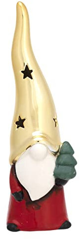 Bagutta Babbo Natale Diffusore Altezza 19 CM Stilizzato con Albero e Cappello Oro N 8491-06