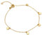 MIORE Schmuck für Damen Herz Armband mit kleinen Charm Herzanhängern klassische Anker ArmKette aus Gelbgold 9 Karat 375 Gold, Länge 16-18 cm verstellbar