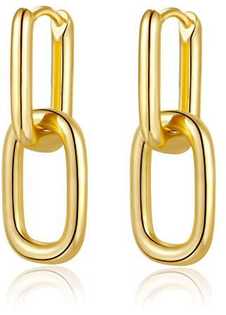 LILIE&WHITE Ohrringe Damen Goldfarben – Modische Gliederohrringe mit einzigartigem Design, Eleganter Modeschmuck für Alltag und Besondere Anlässe