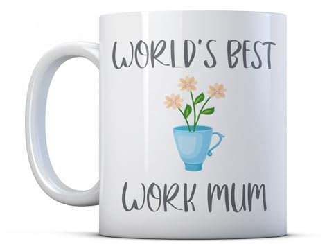 BWW Print - World's Best Work Mum - Co-Worker Gift Mug, Ceramic, 11fl.oz.