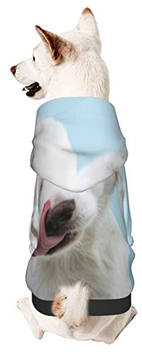 Puppy Licks Nose Dog Hoodie,Soft and Warm Dog Hoodie,Small Dogs Coat Clothing Puppy Cat Hoodie-Small
