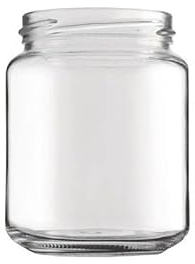 Apistore Lot de 24 pots en verre cylindrique lisse 390 ml pour miel 500 G - Verre sans capsule uniquement
