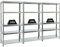 PROREGAL Mega Deal 3er-Sparset Metallregal Steel Eagle 180x90x40cm Fachlast 130kg Verzinkt Schwerlastregal, Küchenregal, Kellerregal, Steckregal, Garagenregal, Lagerregal
