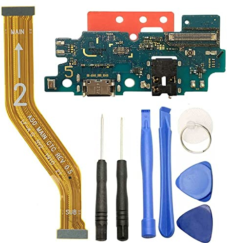 iReplaceParts Ladeanschluss für Samsung Galaxy A50 A505F Dock Connector Mikrofon Kopfhörerbuchse Ersatz mit Motherboard Flex Kabel & Werkzeugset