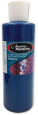 Jacquard Marbling Colour Turquoise Floating Paint for Water Art Supplies, Ebru Crafting Ink, Liquid Dye for Paper and Fabric Projects 236ml
