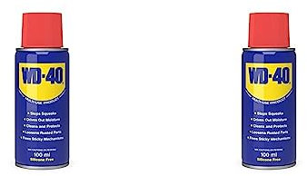 WD-40 Multi-Use Toolbox Size Spray Can 100ml Twin Pack: The Ultimate Lubricant, Rust Protector and Penetrant