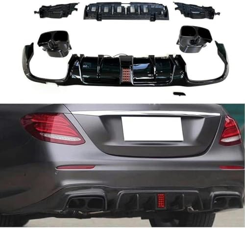 Olgyn W213 Diffusor Für Mercedes Benz W213 E300 E400 E450 Sportlimousine 4-Türer 16–20 Pp Heckstoßstangendiffusor Lippenspoiler Mit Auspuffblenden
