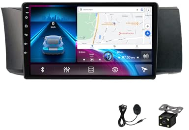 Plusfish 2 Din 9 Zoll Autoradio, Touchscreen Stereo, Bluetooth MP5-Player Für Subaru BRZ 2012~2016/Toyota GT86 Unterstützung Carplay/Auto/Lenkradsteuerung/FM Radio, Mit Rückfahrkamera,4g WiFi 2g+32g