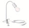 ledscom.de Klemmleuchte LELE mit Schwanenhals, weiß, inkl. E27 Lampe, Energieeffizienzklasse A, gefrostet (weiß, 4W, 946lm)