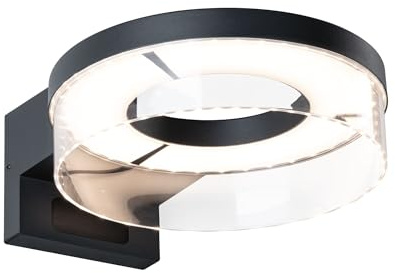Paulmann 93111 LED Außenwandleuchte Capera Bewegungsmelder IP44 231mm 3000K 8 / 1x1,2W 700lm 230V Anthrazit Aluminium