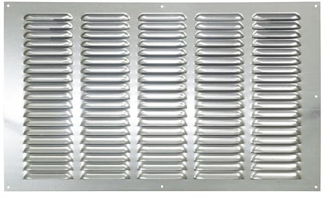 Rejilla de ventilación de metal galvanizado, 50 x 30 cm, con red de protección contra insectos, rejilla de ventilación (50 x 30 cm)