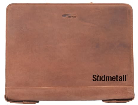 MENZO Lederschreibmappe, Dokumentenmappe, echtes Büffelleder Ledermappe, Schreibmappe, Businessmappe, Messenger Bag, Mappe für Ringeinlagen, Konferenzmappe, Ledermappe, (Delta/personalisiert)