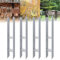 ACXIN Lot de 4 supports de poteau en H - Ancrage en H en acier inoxydable avec revêtement pour installations fixes en plein air - 91 x 600 mm - Épaisseur du matériau : 5 mm