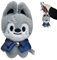 heqxwl Stray-Kids 10cm Plüschpuppe Schlüsselanhänger, Skzoo Serie Plüsch Schlüsselanhänger, Plüsch Rucksack Anhänger, Taschenanhänger, Schlüsselanhänger (Wolf Chan)