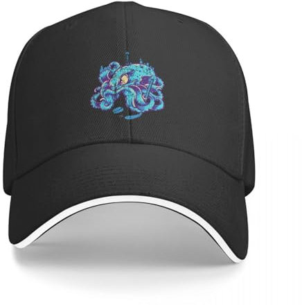 AIETPOIJ Basecap Seattle Ice Hockey Kraken Playing Hockey Baseball Cap Schutzhelm Militärische Taktische Kappen Herrenhut Luxus Damen Geschenk