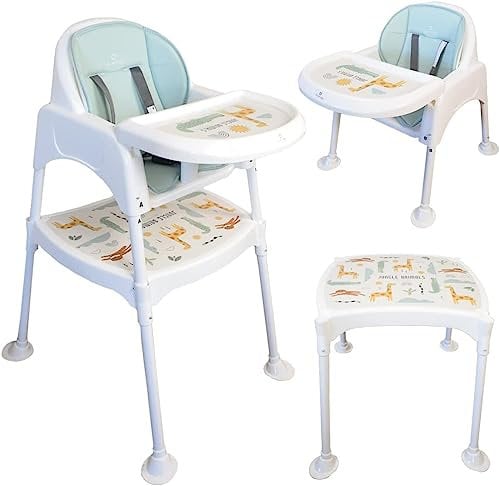 Olmitos - Trona Evolutiva 3 en 1 para Bebé: Trona, Silla Infantil y Mesa con Silla - Arnés de Seguridad, Bandeja Extraíble, Ligera y Ajustable
