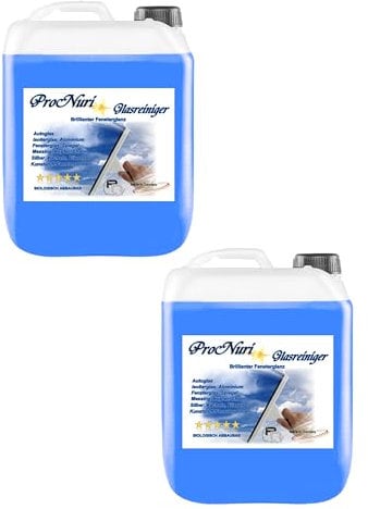 2x 10 L ProNuri Glasreiniger Konzentrat Lotuseffekt Fensterreiniger Spiegel Reiniger
