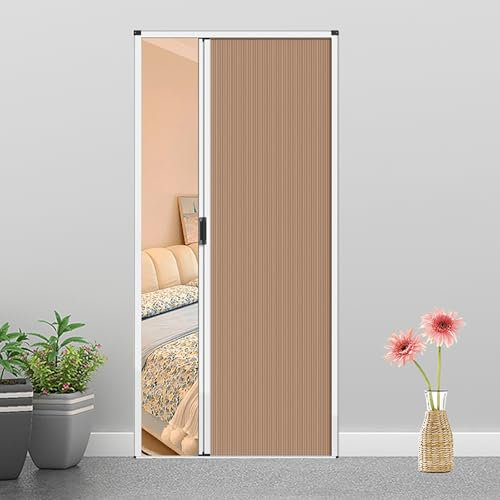 Dailify Falttür Innentüren Wohnräume Faltschranktür Verdunkelung, Innenbereich Faltbares Schiebetor für Bad/Büro, Zimmertür Faltbare Falttüren(72x80in (183x203cm))