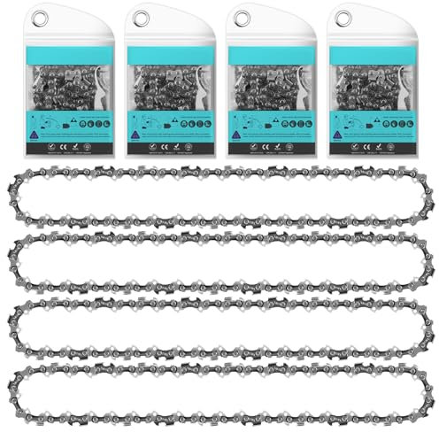4-Pack Chainsaw Chain for 14 Inch (35cm) Bar for Hyun-dai HYC1600E, 52 Drive Links, 3/8 LP Pitch .050(1.3mm) Gauge, Low-Kickback Saw Chain