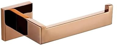 DUANSIYU Support Papier Toilette Porte-Rouleau de Papier Toilette carré en Acier Inoxydable, 1 pièce, Accessoire de Salle de Bain Support Papier Toilette(Polished Rose Gold)