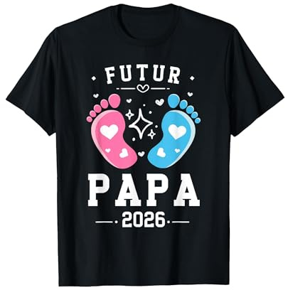 Cadeau Futur Papa 2026 Annonce Bébé Bientôt Papa en 2026 T-Shirt