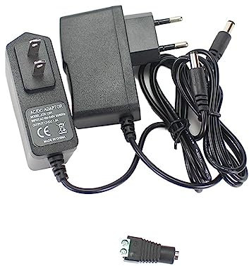DC 12V 5V 1A LED Controlador Adaptador convertidor Cargador con Conector AC110V 220V a 12 voltios Transformador Fuente de alimentación for Tira de luz(12V 1A,US)