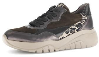 Gabor Damen Low-Top Sneaker, Frauen Sneaker,gesund,elastisch,gepolstert,polsterung,feminin,pink,Wide-fit,h-Weite,Gold,Bronce Kombi,35.5 EU / 3 UK
