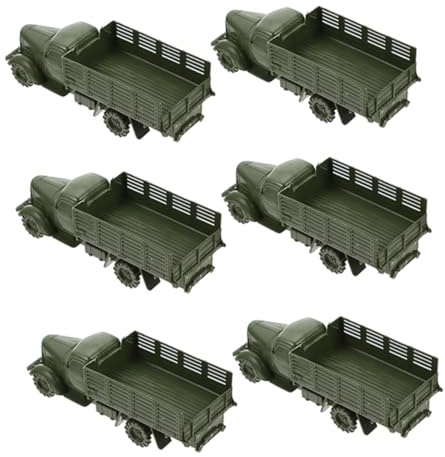 TOBBOMEY 6pcs Military Truck Model Toy Vehicle Car Model Boys and Girls Car Toy Army Truck Table Decor Educational