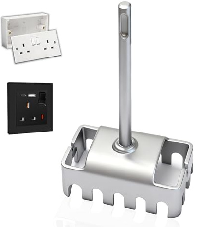 WojBear 1 PCS Square Hole Cutter for Electrical Box (19.0×8.6×4.5 cm), Concrete High-Strength SDS Plus Square Hole Punch, Hole Bit Applicable to Brick, Concrete, Cement
