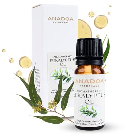 Anadoa Eukalyptusöl 10 ml | 100% naturrein – Ätherisches Öl zur Aromatherapie, Sauna & Massage