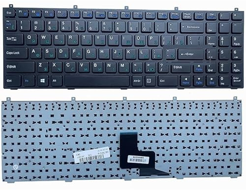 YLGOZFM Laptop-Ersatzteile US/RU-Tastatur für Casper für W76 W760 W762 W765/S P150 P150HMEM/SM P170HM W150 W150HRM/ER W170ER E713X M980NU W270ES X8100(RU with Frame)