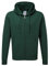 Russell Mens Authentic Full Zip Hooded Sweatshirt / Hoodie (M) (Bottle Green)