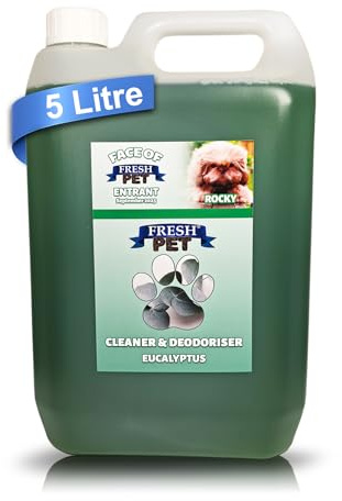 Fresh Pet Disinfectant Deodoriser Artificial Grass Cleaner for Dogs 5L | Eucalyptus Pet-safe formula, 5L Pre-Filled for Kennels, Catteries, Artificial Grass, Floors, Crates, Bedding, Litter Trays