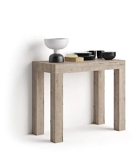 Mobili Fiver, Konsolentisch zum Ausziehen First, Eiche, 90 x 45 x 75 cm