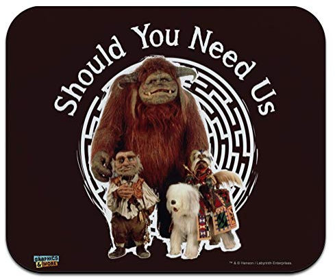 GRAPHICS & MORE Should You Need Us Labyrinth With Ludo Hoggle and Didymus Low Profile Thin Mouse Pad Mousepad