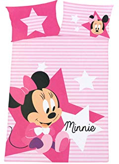 Disney´s Minnie Mouse Bettwäsche 40x60cm 100x135cm 100% Baumwolle