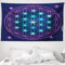 ABAKUHAUS Mandala Wandteppich und Tagesdecke, Ombre Blume des Lebens aus Weiches Mikrofaser Stoff Waschbar ohne Verblassen Digitaldruck, 230 x 140 cm, Indigo