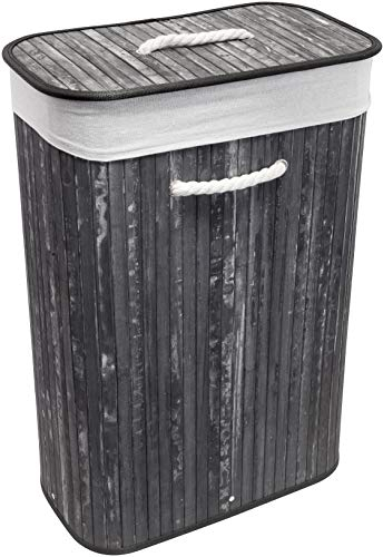 Euroshowers Wäschekorb, Faltbare Wäschetruhe rechteckig, 75 L Volumen, H x B x T: ca. 60 x 40 x 22 cm, (Schwarz)