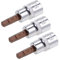 sourcing map 3pcs 3/8 Drive x H6 (6mm) Hex Bit Socket, S2 Steel Bits CR-V Sockets 38mm Length Use with Ratchet Wrench, Slide Bar, Extension Rod