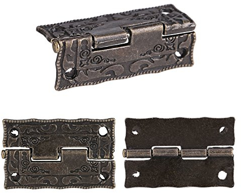 Jadpes Charnière, 10 Pcs 0 ° -270 ° Bronze Antique Cabinet Boîte à Bijoux Charnières Porte Meubles Bois Cas pour Armoires De Cuisine Heavy Duty