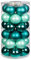 Inge Glas Weihnachtskugeln | Schöne Christbaumkugeln aus Glas | 30 Kugen in Dose | Christbaumschmuck Weihnachtsbaumschmuck Weihnachtsbaumkugeln (Green Emerald | Mint Petrol Glanz/matt)