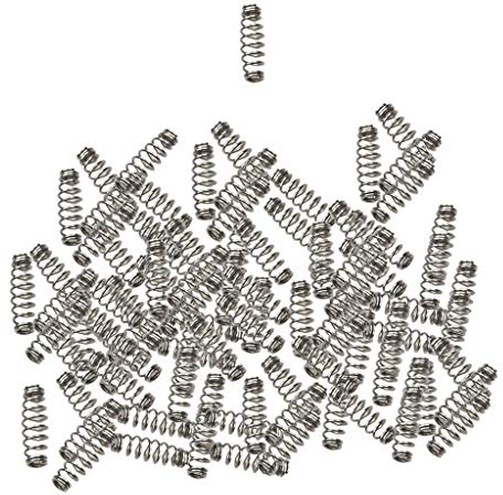 Perfeclan 100pcs aus aus Wirbelhaken Angelhaken Feder, Angeln Zubehör, S