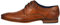 bugatti Homme Chaussure basse business en cuir, Derby avec finition bicolore et coutures main, Cognac, 47 EU