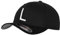 GIDUTEX Flexfit Original Schwarze Basecap Baseball Cap Wooly Combed Mütze inkl. Initial Buchstaben in 3D Stick weiß (S/M, L)