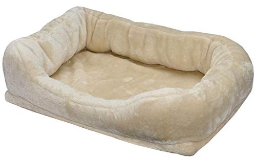 nanook Couchette d'arbre à Chat pour Les Chats – Canapé de Bord de fenêtre – Couverture Amovible – Frontière en Peluche – XXL 53 x 40 cm - Beige
