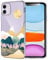 Unov Hülle Kompatibel mit iPhone 11 Hülle klar Transparent Schlanke Schutzhülle Weich TPU Stoßstange Geprägtes das Muster Stoßdämpfung 6.1 Zoll (Sierra Berge)