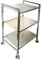 ASPECT Indigo Chariot de Service rectangulaire en Verre et étagère pour Salle de Bain, Cuisine, Maison et Bureau, Blanc givré